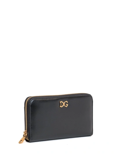 Shop Dolce & Gabbana Baroque Logo Wallet In Black