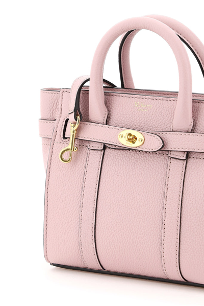 Shop Mulberry Micro Bayswater Tote Bag In Pink