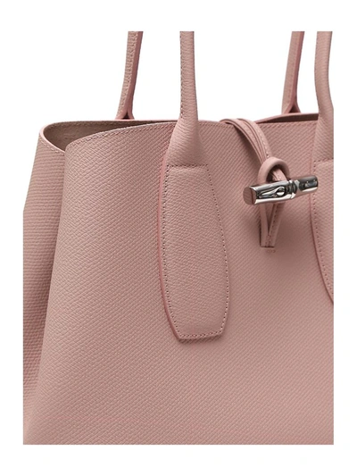 Shop Longchamp Roseau Shoulder Bag In Pink