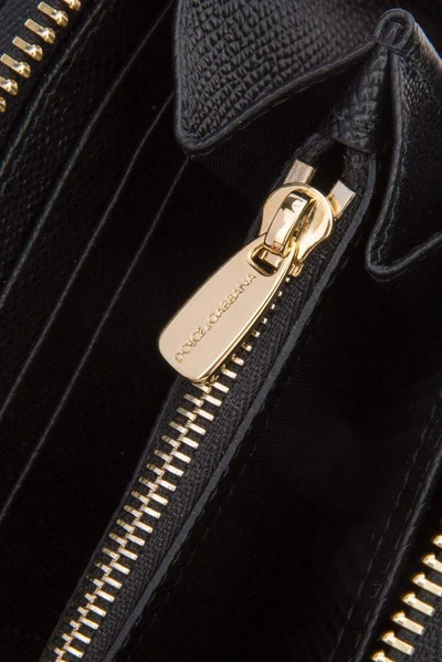 Shop Dolce & Gabbana Logo Plaque Zip In Black