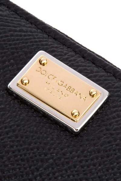 Shop Dolce & Gabbana Logo Plaque Zip In Black