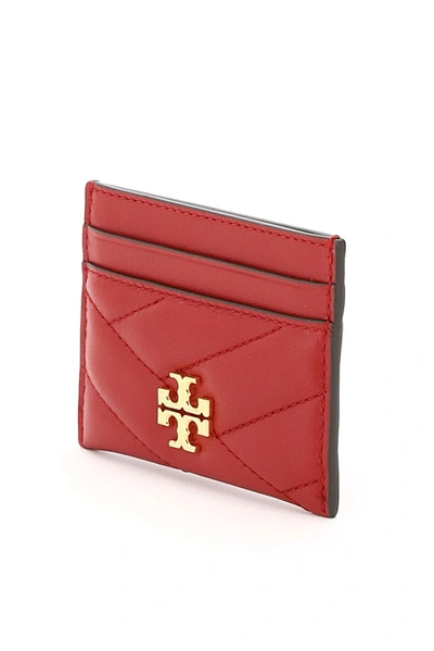 Shop Tory Burch Kira Chevron Card Holder In Red