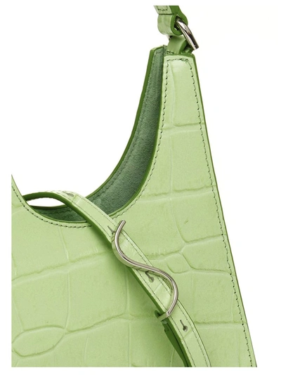 Shop Staud Mini Rey Embossed Tote Bag In Green