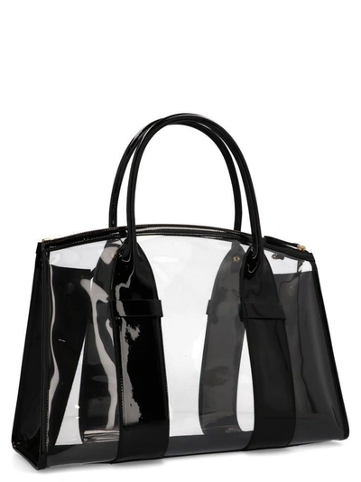 Shop Miu Miu Logo Clear Tote Bag In Transparent
