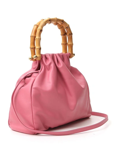 Shop Miu Miu Bamboo Detail Handbag In Pink