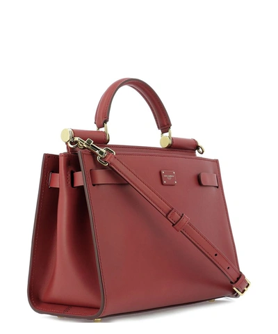 Shop Dolce & Gabbana Sicily 62 Medium Tote Bag In Red