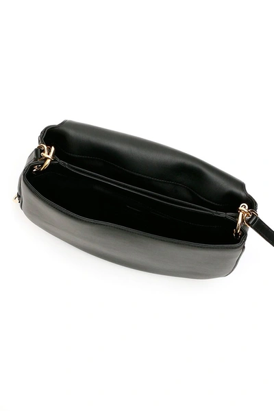 Shop Dolce & Gabbana Monogram Plaque Shoulder Bag In Black