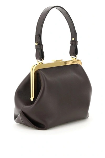 Shop Khaite Small Agnes Top Handle Bag In Brown