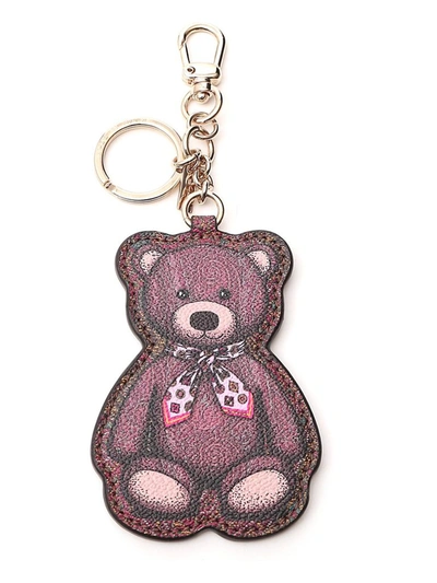 Shop Etro Paisley Patterned Bear Keyring In Multi