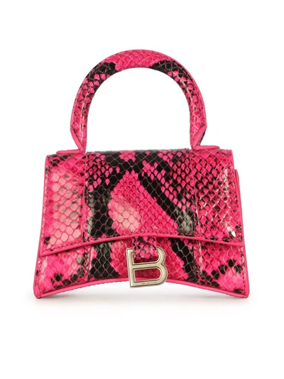 Shop Balenciaga Hourglass Mini Top Handle Bag In Pink