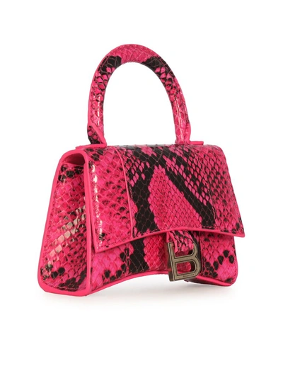 Shop Balenciaga Hourglass Mini Top Handle Bag In Pink