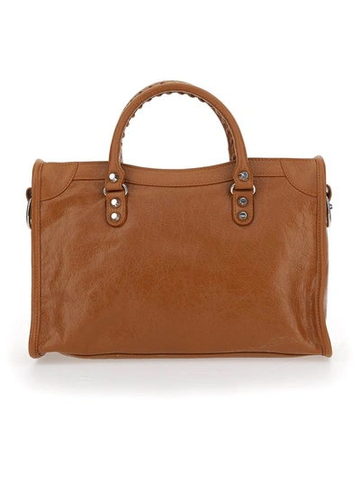 Shop Balenciaga Classic City Small Shoulder Bag In Brown