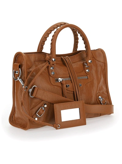 Shop Balenciaga Classic City Small Shoulder Bag In Brown