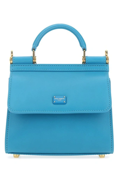 Shop Dolce & Gabbana Sicily 58 Mini Tote Bag In Blue