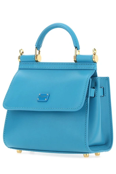 Shop Dolce & Gabbana Sicily 58 Mini Tote Bag In Blue