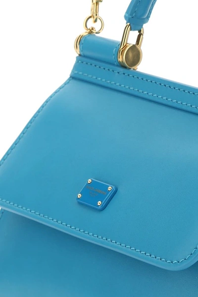 Shop Dolce & Gabbana Sicily 58 Mini Tote Bag In Blue