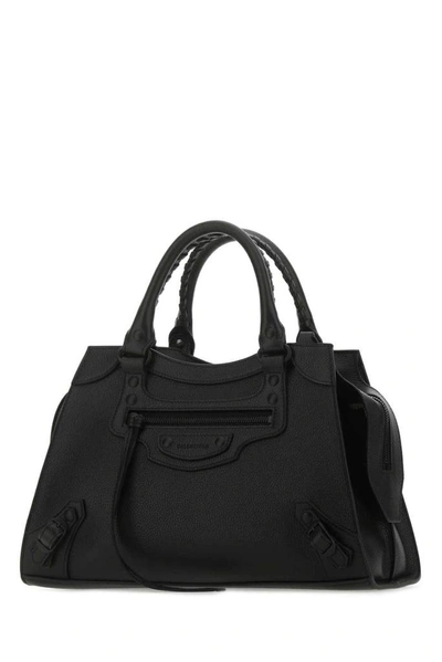 Shop Balenciaga Neo Classic City Small Tote Bag In Black