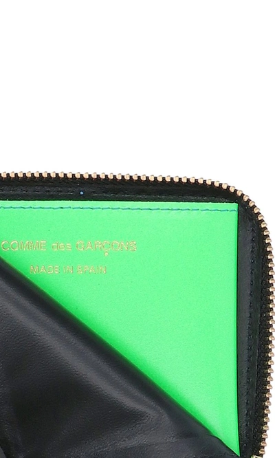 Shop Comme Des Garçons Wallet Small Super Fluo Zip Wallet In Multi
