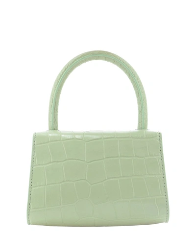 Shop By Far Mini Embossed Tote Bag In Green
