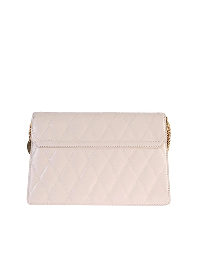 Shop Givenchy Gv3 Quilted Medium Shoulder Bag In Beige