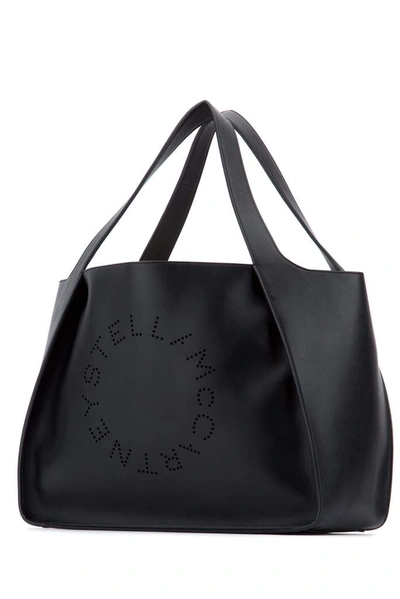 Shop Stella Mccartney Logo Tote Bag In Black