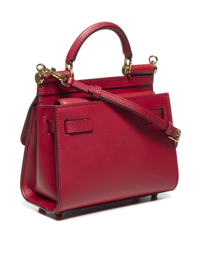 Shop Dolce & Gabbana Sicily 58 Mini Tote Bag In Red