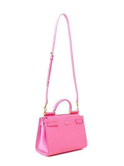 Shop Dolce & Gabbana Small Sicily Top Handle Shoulder Bag In Pink