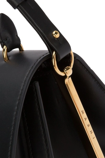 Shop Marni Attache' Top Handle Bag In Black
