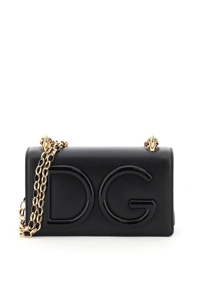 Shop Dolce & Gabbana Dg Girls Mini Shoulder Bag In Black