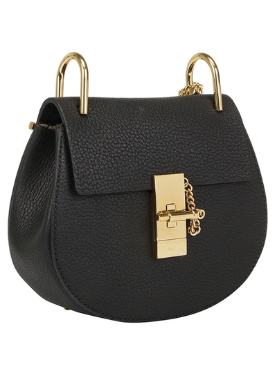 Shop Chloé Drew Mini Shoulder Bag In Black