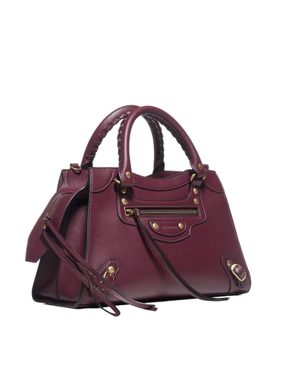 Shop Balenciaga Neo Classic Small Top Handle Bag In Red
