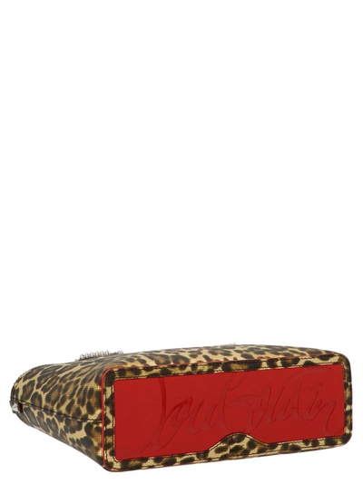 Shop Christian Louboutin Leopard Print Mini Shopping Bag In Multi