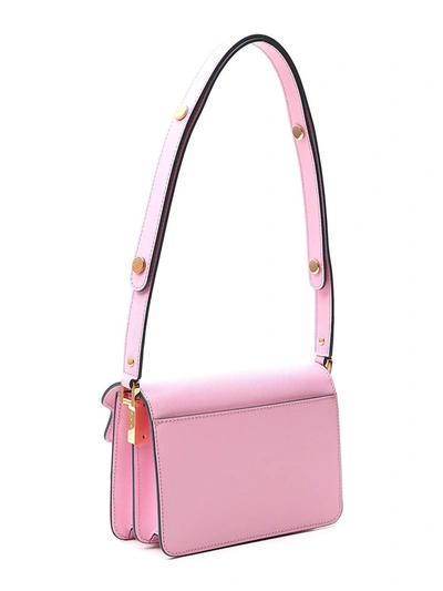 Shop Marni Trunk Mini Shoulder Bag In Pink