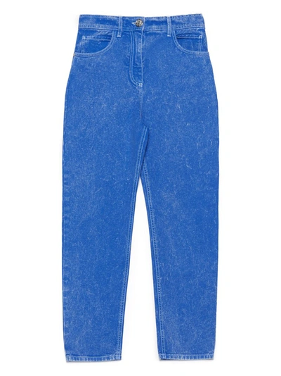 Shop Balmain Boyfriend Denim Jeans In Blue