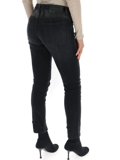 Shop Givenchy Slit Hem Denim Jeans In Black