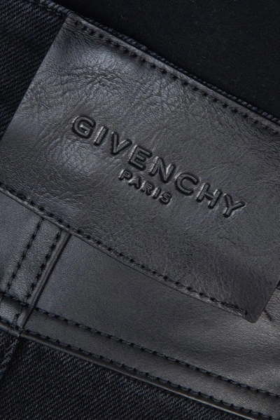 Shop Givenchy Slit Hem Denim Jeans In Black