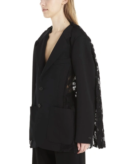 Shop Maison Margiela Spliced Tailored Jacket In Black