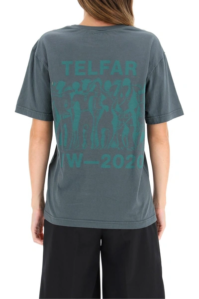 Shop Telfar Not For You Printed Crewneck T In Grey