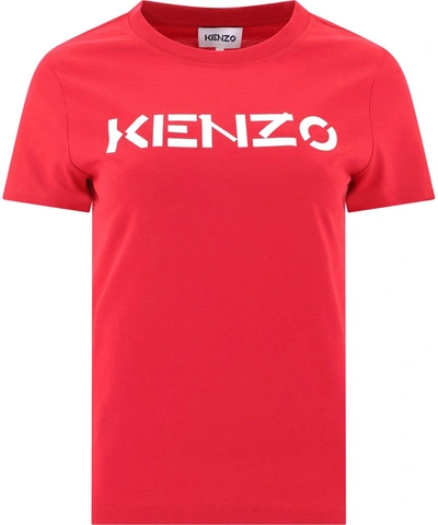 Shop Kenzo Logo Print T In Red
