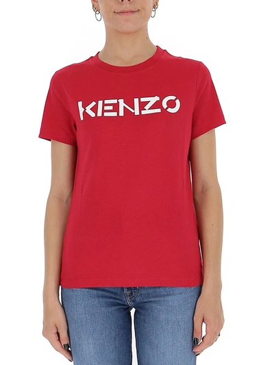 Shop Kenzo Logo Print T In Red