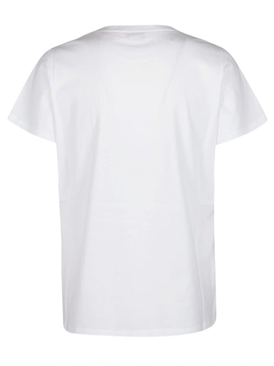 Shop Alexander Mcqueen Flower Skull Logo T In White