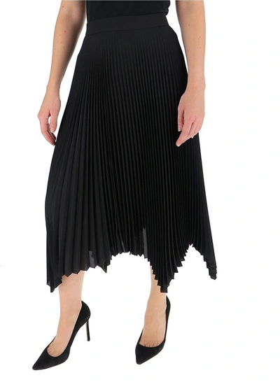 Shop Tory Burch Sunburst Pleated Skirt In Black