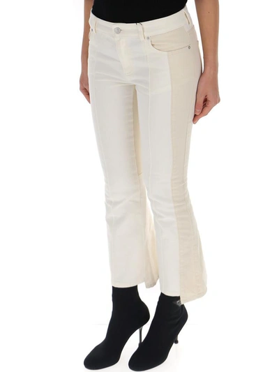 Shop Alexander Mcqueen Flared Cropped Jeans In White