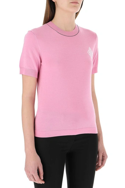 Shop Chloé Monogram Logo Knitted Top In Pink