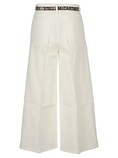 Shop Stella Mccartney Belted Cropped Wide In White