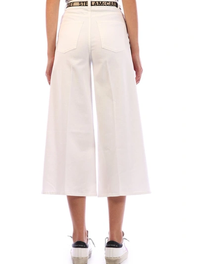 Shop Stella Mccartney Belted Cropped Wide In White