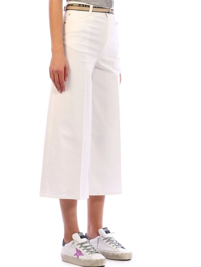 Shop Stella Mccartney Belted Cropped Wide In White