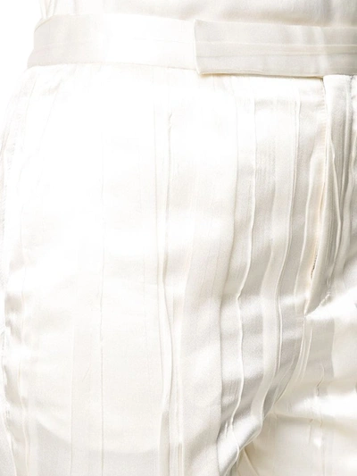 Shop Saint Laurent Pleated Slim In White