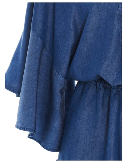 Shop Pinko Daria Denim Jumpsuit In Blue