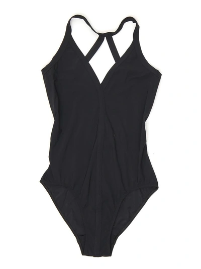 Shop Rick Owens Phlegethon Deep V Swimsuit In Black